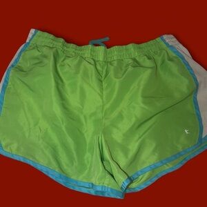 GREEN & BLUE ATHLETIC SHORTS
